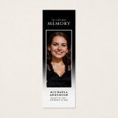 Elegante moderne foto liefdevolle herinnering gebe mini visitekaartjes (Voorkant)