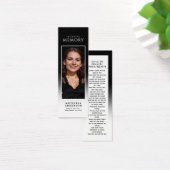 Elegante moderne foto liefdevolle herinnering gebe mini visitekaartjes (Bureau)