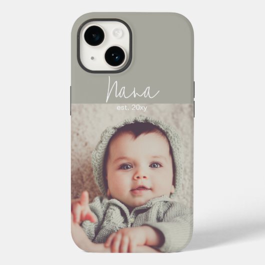 Elegante moderne foto Nana iPhone Case (Achterkant)