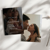 Elegante moderne foto-overlay bruiloft save the date