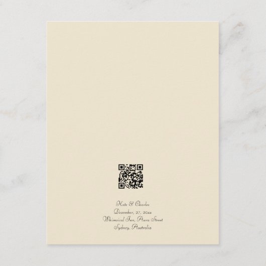 Elegante Moderne Foto QR Code Behuizing Kaart (Achterkant)