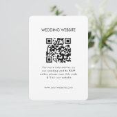 Elegante moderne foto QR-code| RSVP | Website | (Staand voorkant)