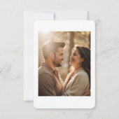 Elegante moderne foto QR-code| RSVP | Website | Kaartje (Achterkant)