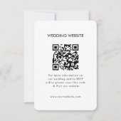 Elegante moderne foto QR-code| RSVP | Website | Kaartje (Voorkant)