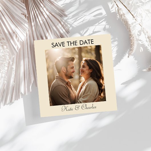Elegante Moderne Foto QR-code Sla de datum op Save The Date