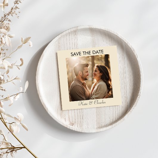 Elegante Moderne Foto QR-code Sla de datum op Save The Date