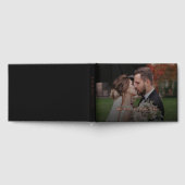 Elegante Moderne Foto Roos Gold Folie Wedding Gastenboek (Volledig)