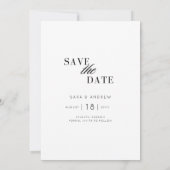 Elegante Moderne foto Save the Date (Achterkant)