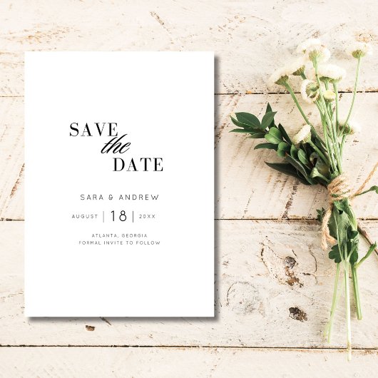 Elegante Moderne foto Save the Date