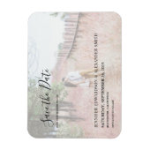 Elegante moderne foto Save the Date magnetische ka Magneet (Verticaal)