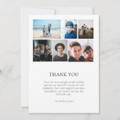 Elegante moderne foto sympathie gedenkteken begraf bedankkaart (Achterkant)