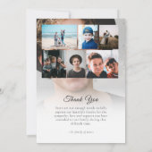 Elegante moderne foto sympathie gedenkteken begraf bedankkaart (Achterkant)