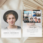 Elegante moderne foto sympathie gedenkteken begraf bedankkaart