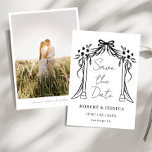 Elegante moderne foto trouwkaart Save The Date