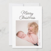 Elegante moderne foto Vrolijk kerstfeest Feestdagenkaart (Voorkant)