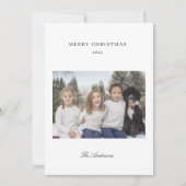 Elegante moderne foto Vrolijk kerstfeest Feestdagenkaart (Voorkant)