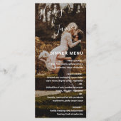 Elegante moderne fotobruiloft menu (Voorkant)