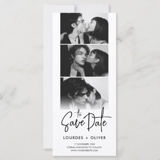 Elegante moderne fotocabine bruiloft bespaar de da (Voorkant)