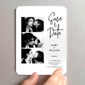 Elegante Moderne Fotocabine Bruiloft Sla de datum  Magneet