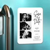Elegante Moderne Fotocabine Bruiloft Sla de datum  Magneet