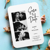 Elegante Moderne Fotocabine Bruiloft Sla de datum  Magneet