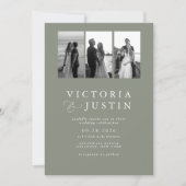 Elegante moderne fotocollage bruiloft kaart (Voorkant)