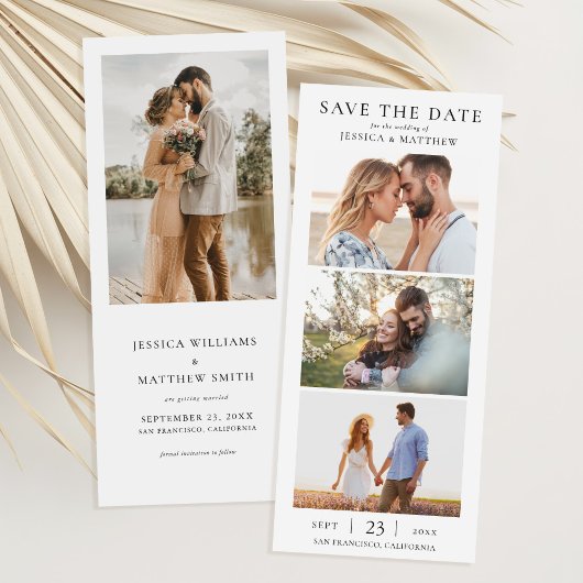 Elegante moderne fotocollage bruiloft save the date