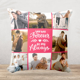 Elegante moderne fotocollage rood cadeau kussen