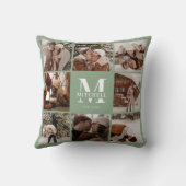 Elegante moderne fotocollage Sage Housewarming Kussen (Achterkant)