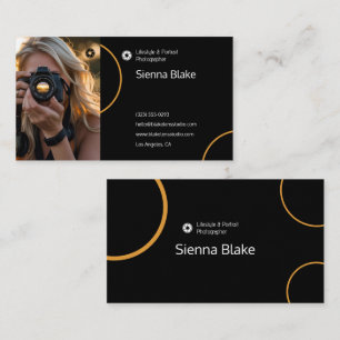 Elegante moderne fotograaf Gouden Curve-ontwerp Visitekaartje