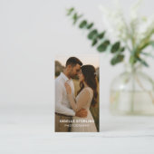 Elegante moderne fotograaf visitekaartje (Staand voorkant)