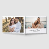 Elegante moderne fotoscript kalligrafie bruiloft gastenboek (Volledig)