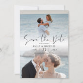 Elegante moderne fototrouwdag save the date (Voorkant)