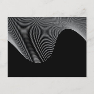 Elegante, moderne, futuristische golfabstractie briefkaart