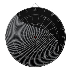Elegante, moderne, futuristische golfabstractie dartbord