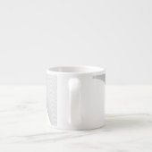 Elegante, moderne, futuristische golfabstractie espresso kop (Achterkant)