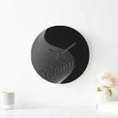 Elegante, moderne, futuristische golfabstractie grote klok (Huis)