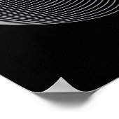 Elegante, moderne, futuristische golfabstractie poster (Hoek)