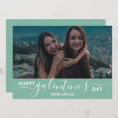 Elegante moderne galentine's dag beste vrienden fo feestdagenkaart (Voorkant / Achterkant)