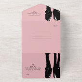 Elegante moderne gay Mannen bruiloft All In One Uitnodiging (Buitenkant)