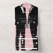 Elegante moderne gay Mannen bruiloft All In One Uitnodiging (Binnen)