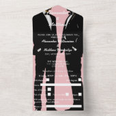 Elegante moderne gay Mannen bruiloft All In One Uitnodiging (Binnen)