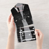 Elegante moderne gay Mannen bruiloft All In One Uitnodiging (Afscheurbaar)