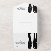 Elegante moderne gay Mannen bruiloft All In One Uitnodiging (Buitenkant)