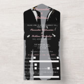 Elegante moderne gay Mannen bruiloft All In One Uitnodiging (Binnen)