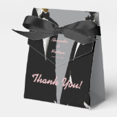 Elegante moderne gay Mannen bruiloft Bedankdoosjes (Voorkant Zijde)