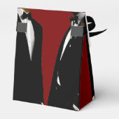 Elegante moderne gay Mannen bruiloft Bedankdoosjes (Achterkant)