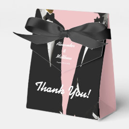 Elegante moderne gay Mannen bruiloft Bedankdoosjes