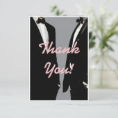 Elegante moderne gay Mannen bruiloft Bedankkaart (Staand voorkant)