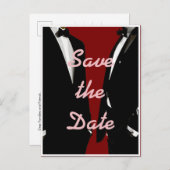 Elegante moderne gay Mannen bruiloft Briefkaart (Voorkant / Achterkant)